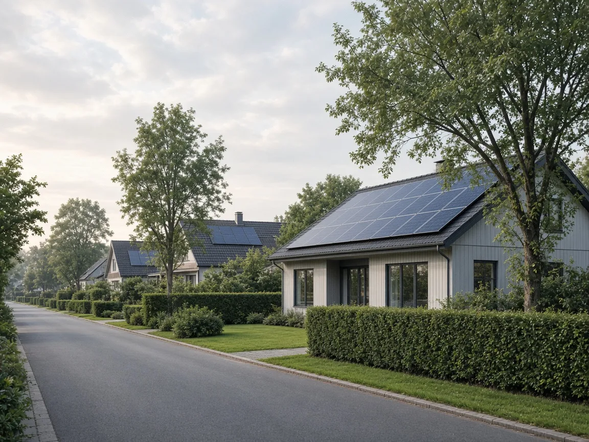 Danske boliger med solenergi i nærområdet